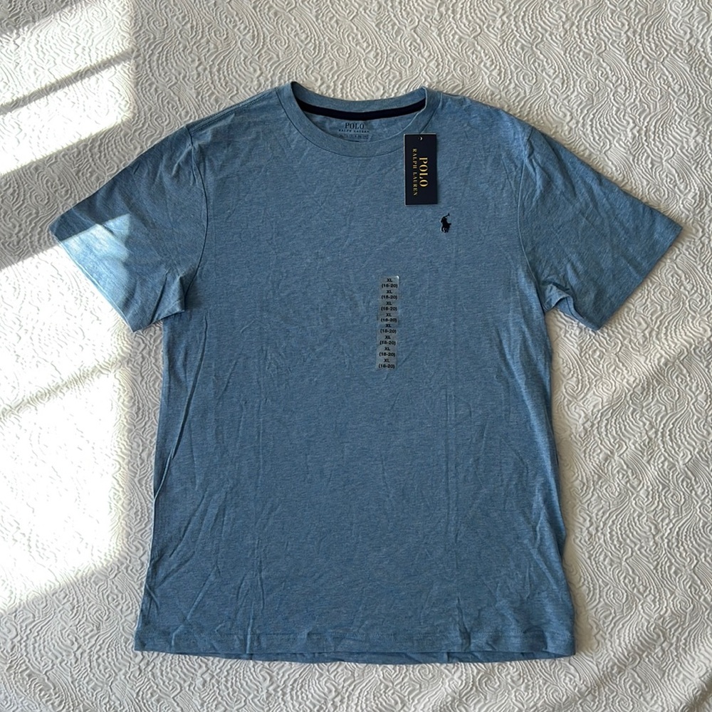 👕Polo Ralph Lauren NWT Kids T-Shirts Size XL(18-20) Blue Color